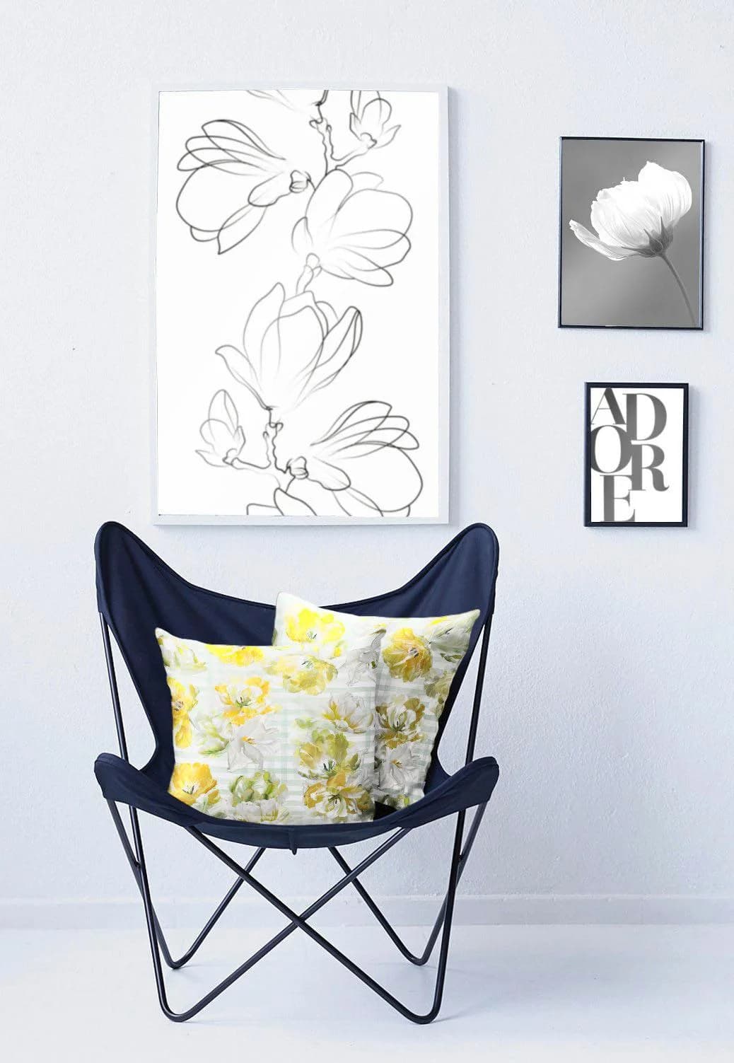 Apelt Dekokissen 39x39cm Frühjahrsblüten Beige/Gelb