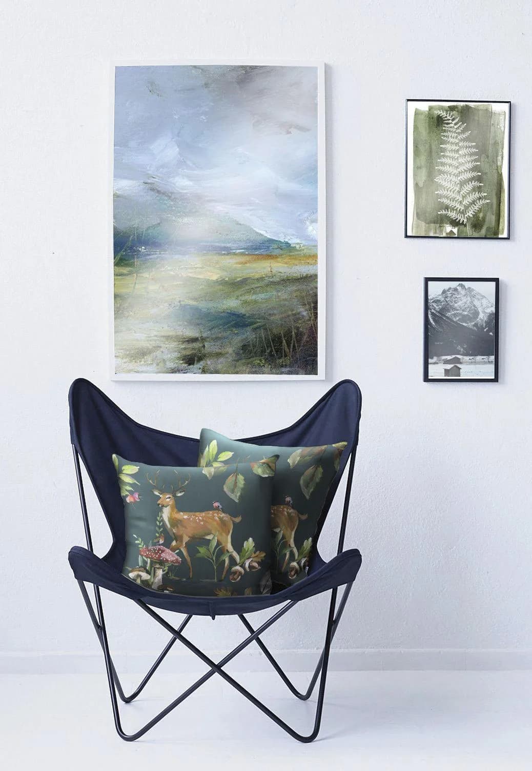 Apelt Kissenhülle 46x46 cm Reh Motiv Polyester Baumwolle