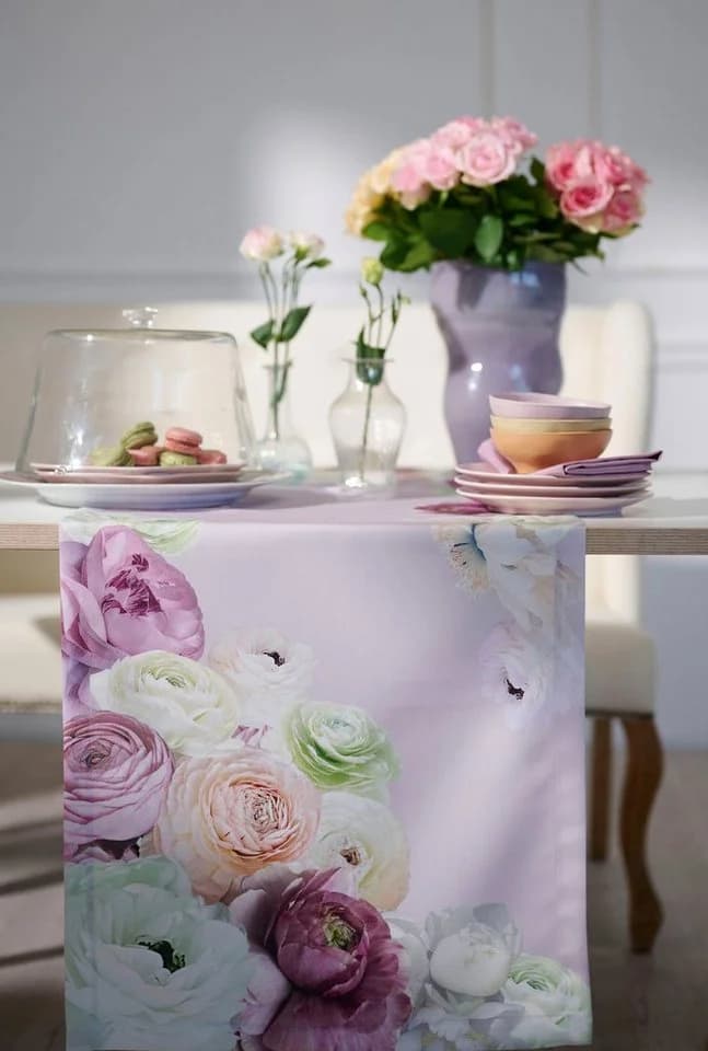 Tischläufer APELT "6802 HAPPY VALENTINE" Bunt Polyester-Baumwolle