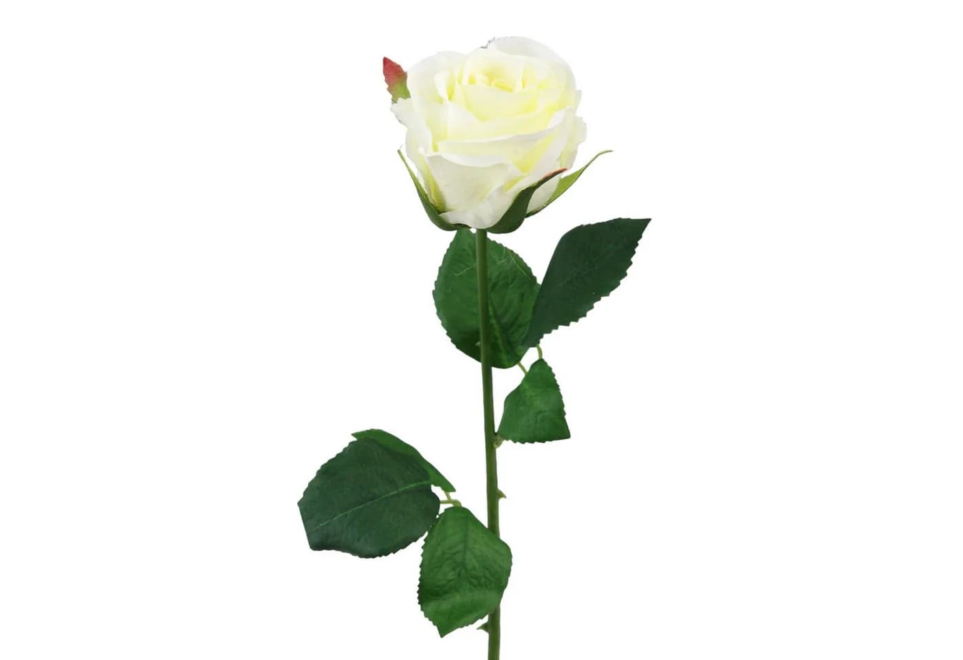 Gasper Kunstblume Rose Wasserstiel Weiß ca. 47 cm