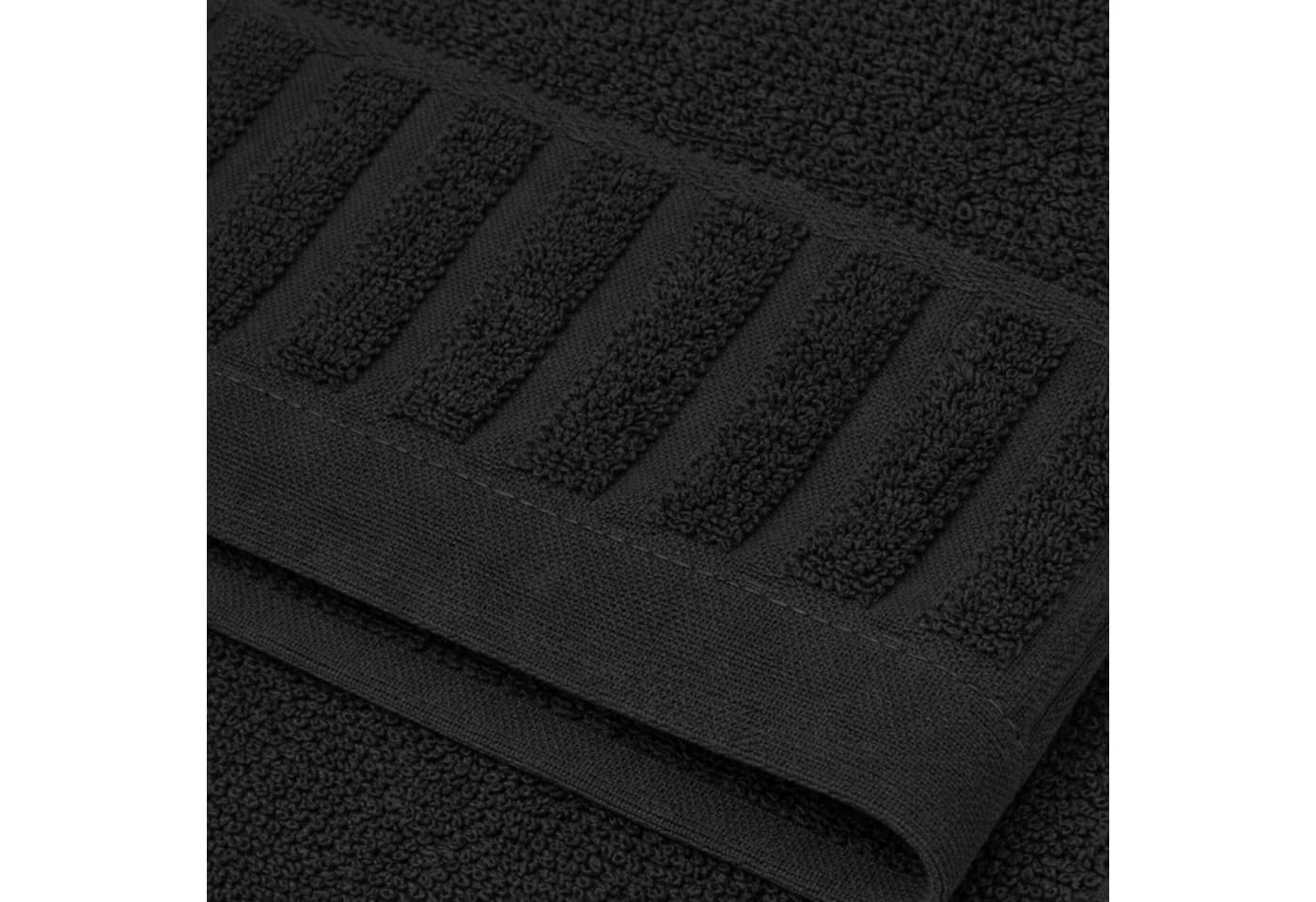 Casa Colori Duschtuch Uni Schwarz Frottier 70x140 cm