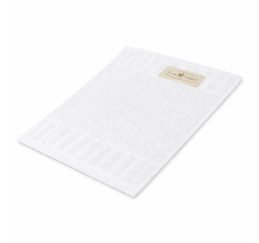 Casa Colori Seiftuch Uni Weiß Frottier 30x30cm 100% Baumwolle