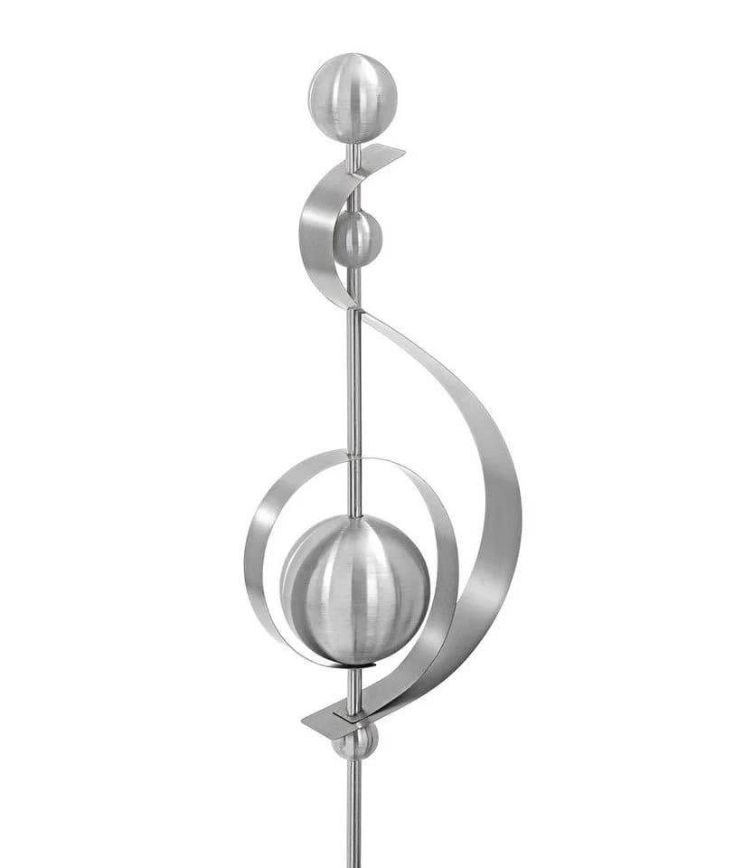 Dehner Gartenstecker Skulptur Klefo Edelstahl Silber