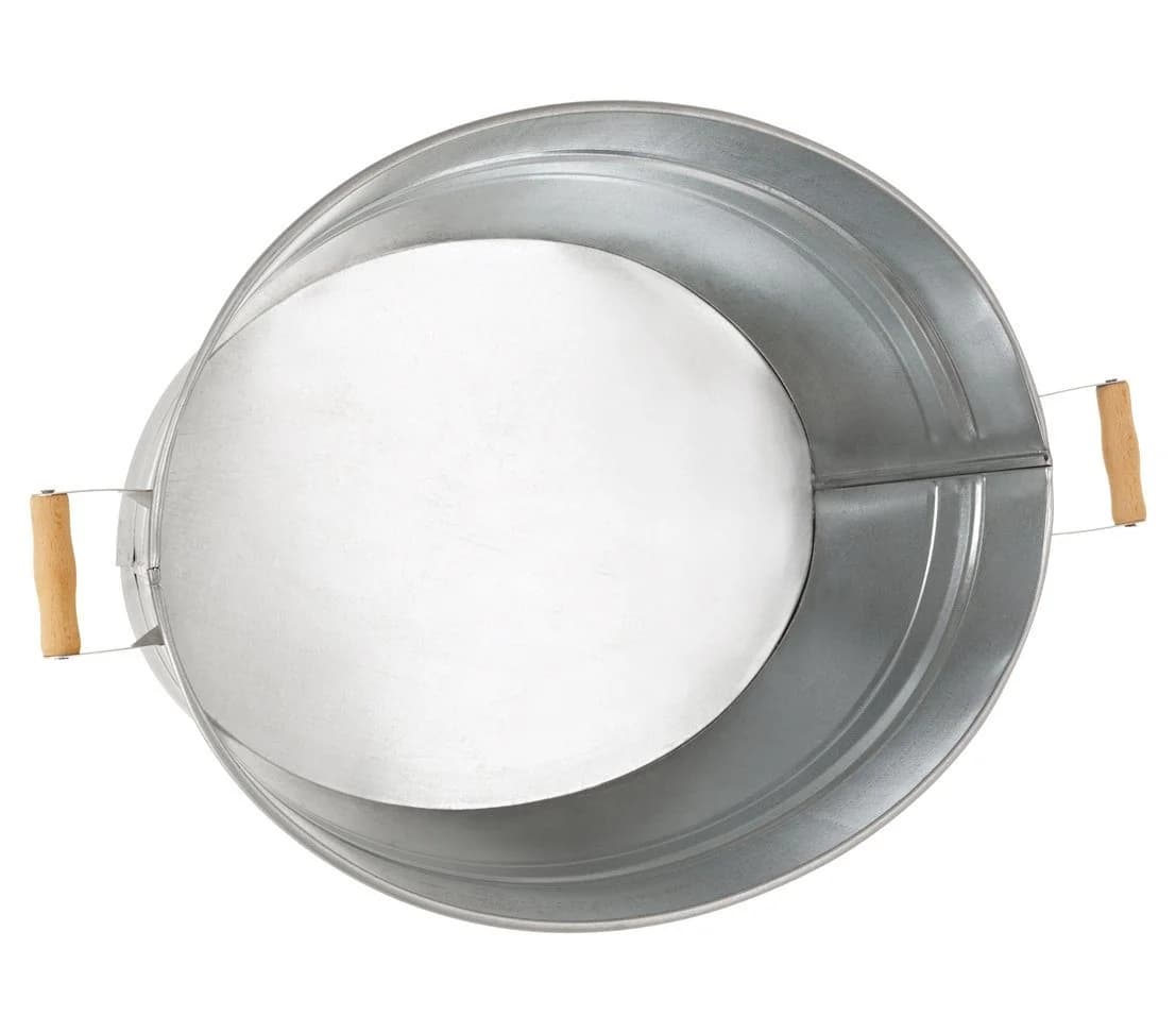 Dehner Dekowanne Zink Oval Silber Nostalgisch