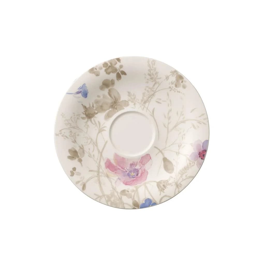Villeroy & Boch Frühstücksuntertasse Mariefleur Gris Basic 19 cm Bunt
