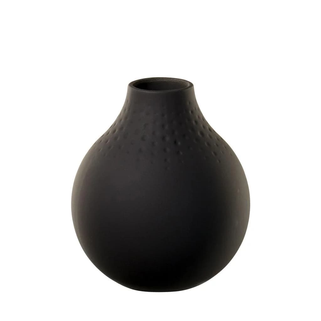 Villeroy & Boch Vase Perle Manufacture Collier 12 cm Schwarz