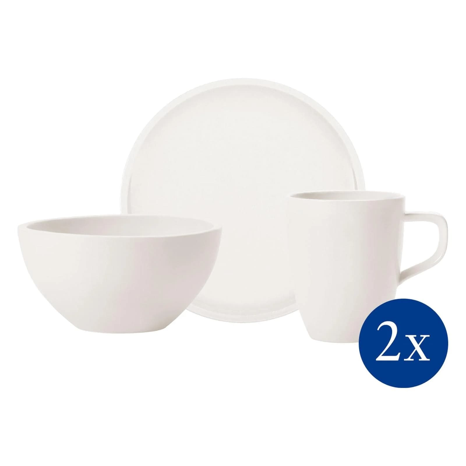 Villeroy & Boch Frühstücksservice Artesano Original weiß 6-teilig Porzellan