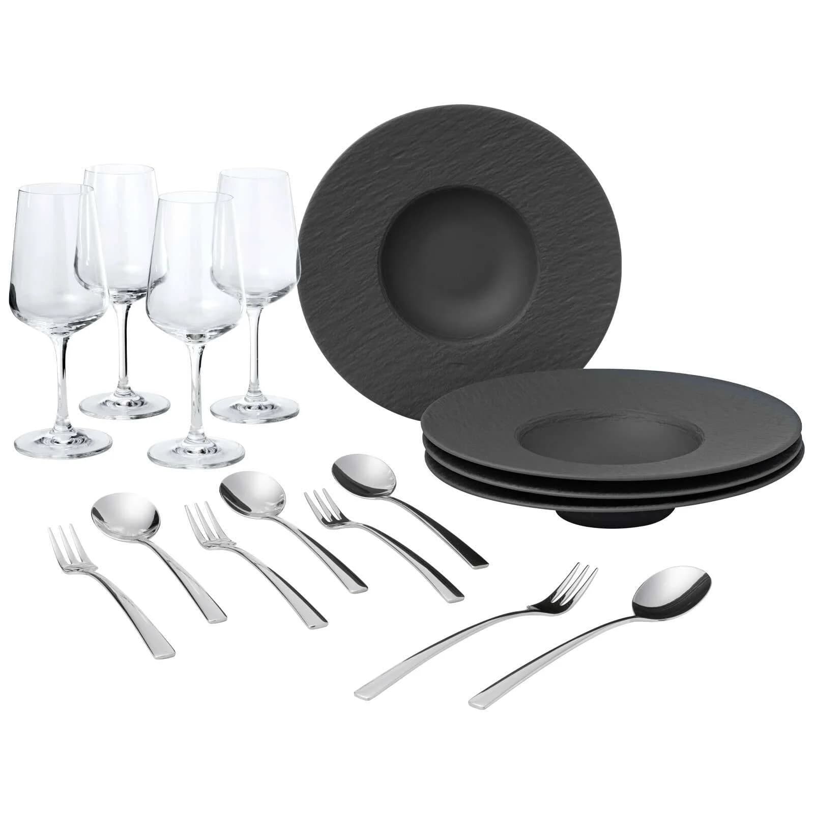 Villeroy & Boch Manufacture Rock Pasta-Set 12tlg. EC
