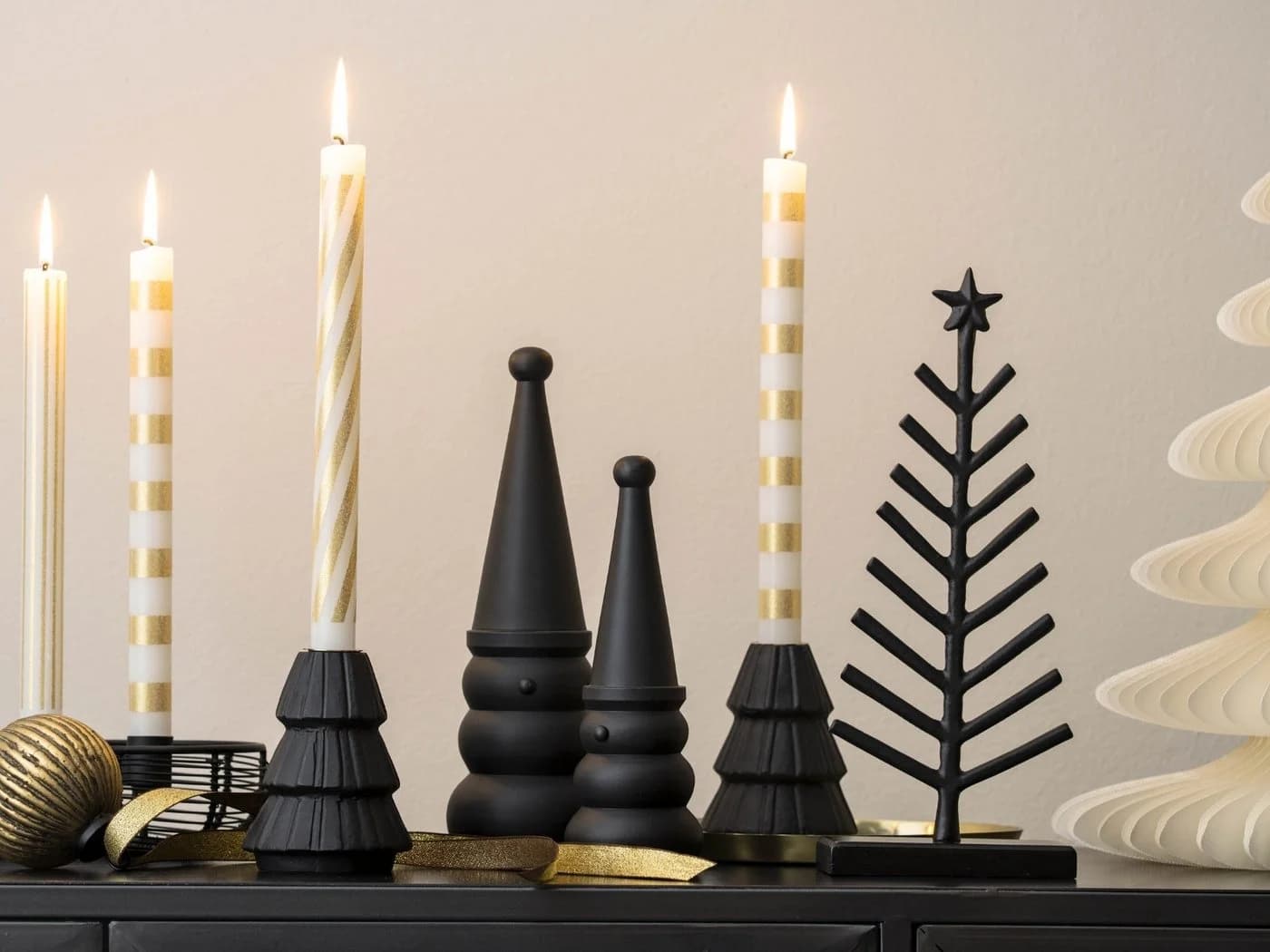 Villeroy & Boch Weihnachtsfigur Christmas Chic Schneemann Schwarz