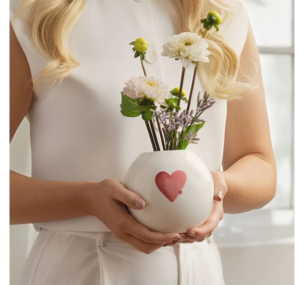 Villeroy & Boch Dekovase With Love 11,5 cm Weiß Premium Porzellan