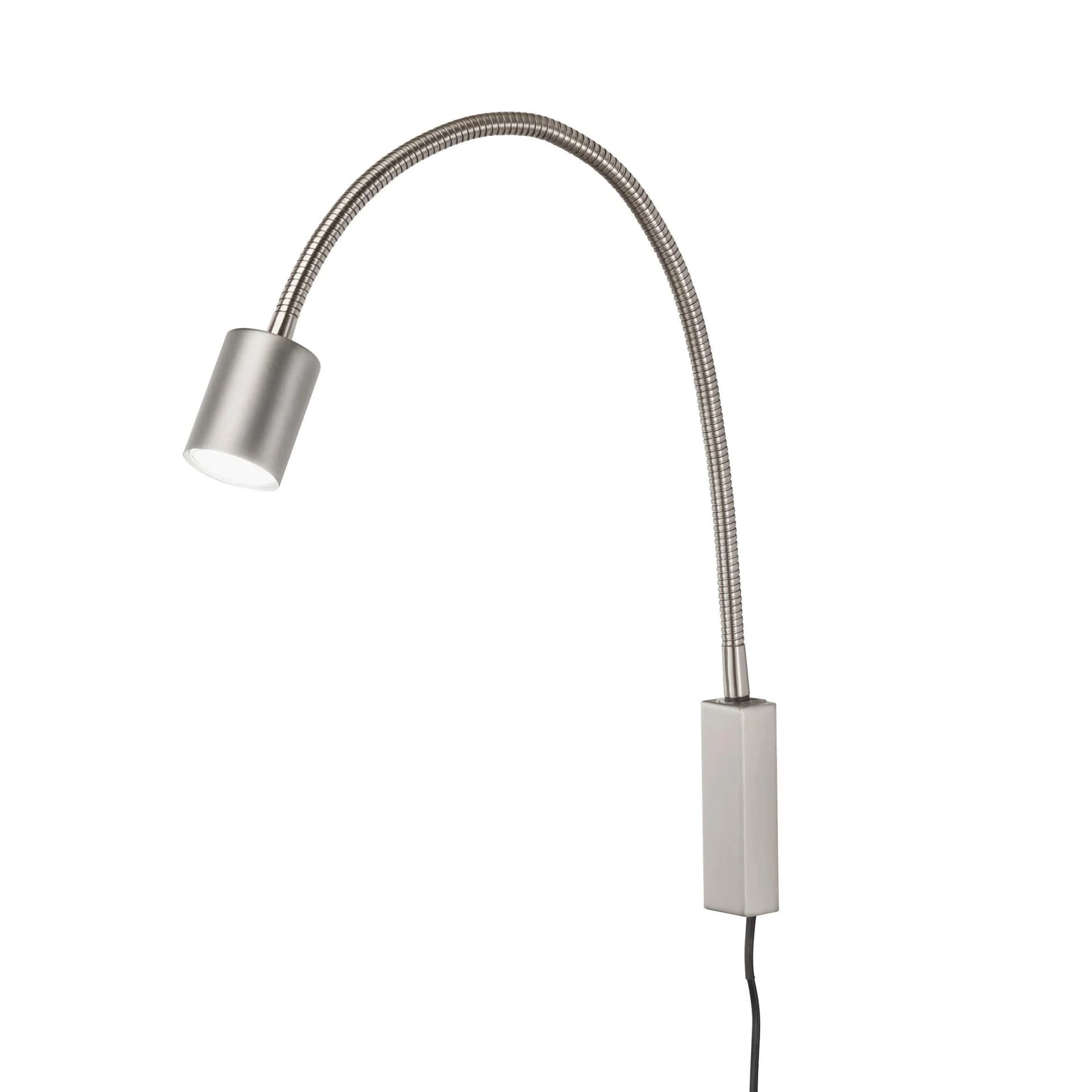 LED-Wandleuchte Justi Nickelfarben Metall 52 cm Fischer und Honsel
