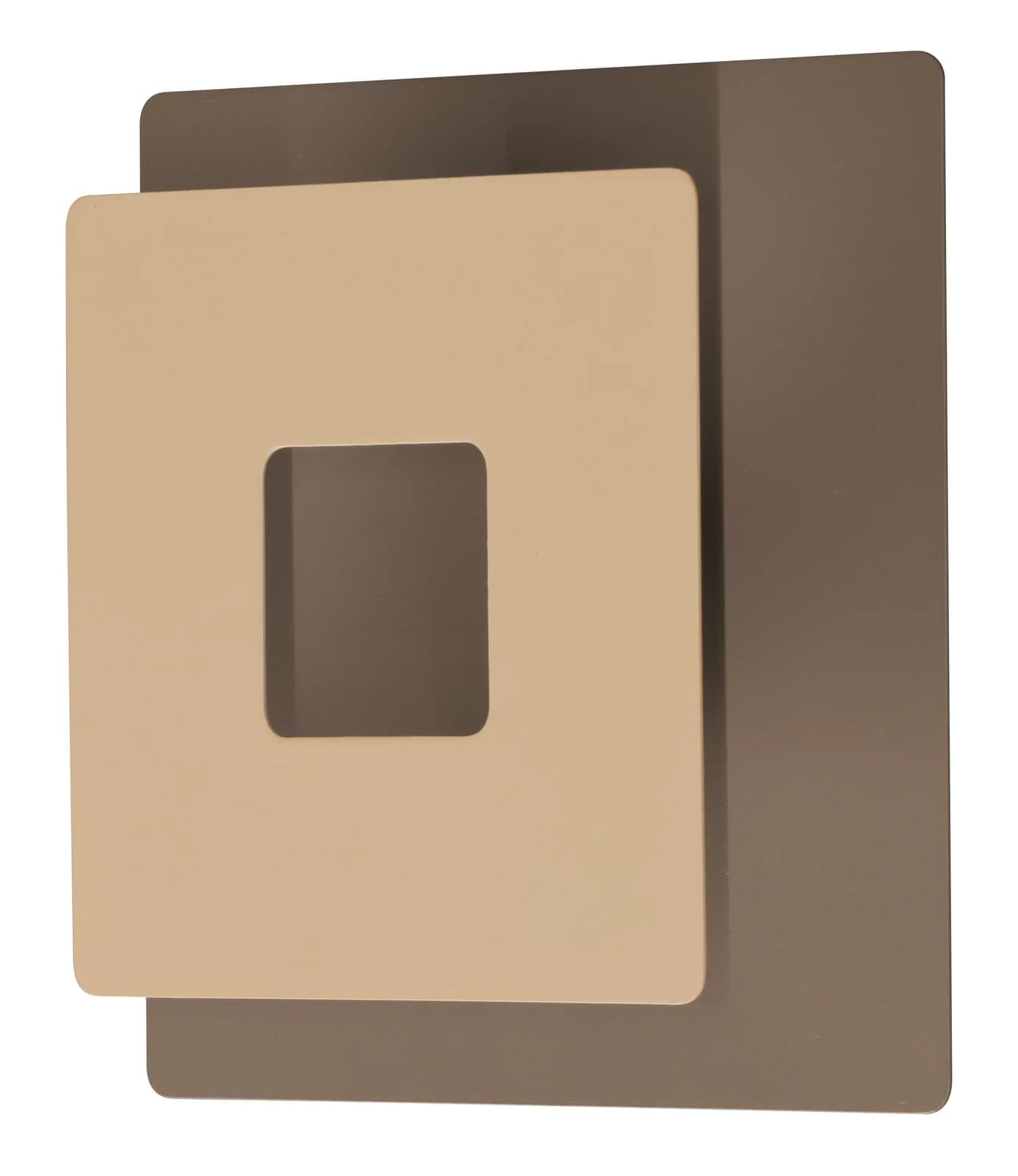 Fischer und Honsel LED-Wandleuchte Hennes 18 cm Beige Metall