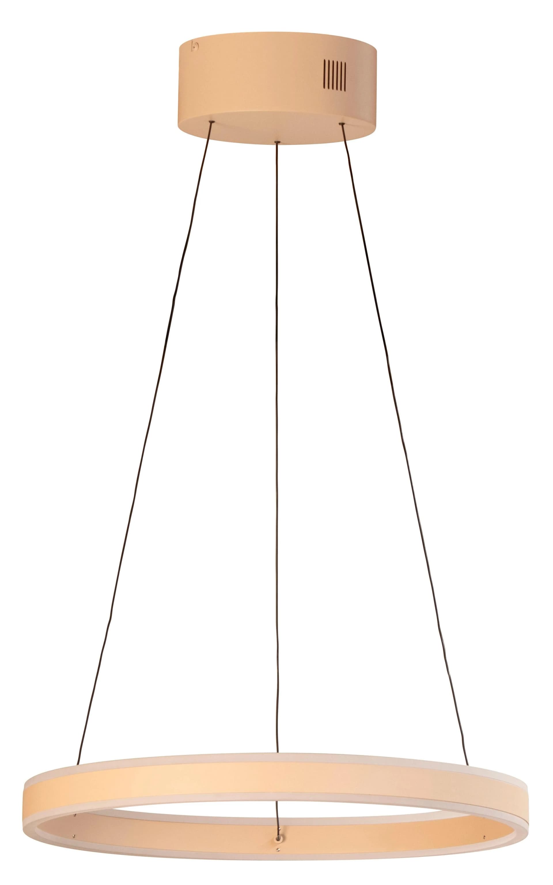 Fischer und Honsel LED-Hängelampe Silvio Ø 50 cm Sandfarben Metall CCT