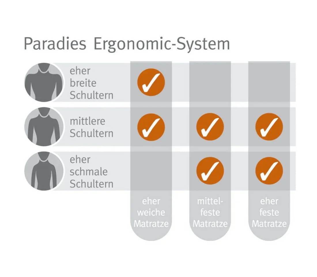 Paradise by CHECK.IN Kopfkissen reVita Ergonomic Silberblau