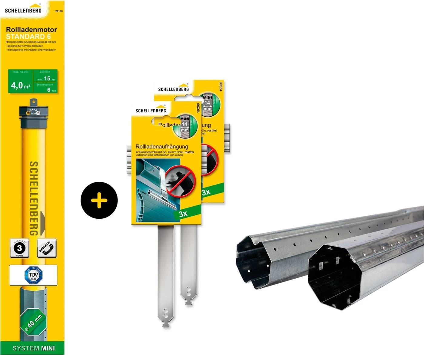 SCHELLENBERG Rohrmotor Standard Set für Mini/Maxi System