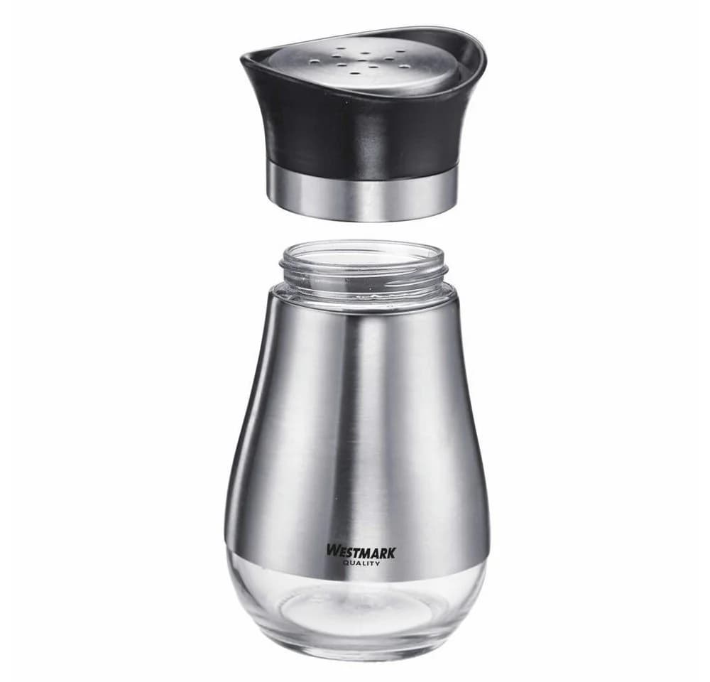 WESTMARK Salz- / Pfefferstreuer Set 2-tlg. Glas Edelstahl Schwarz/Silber
