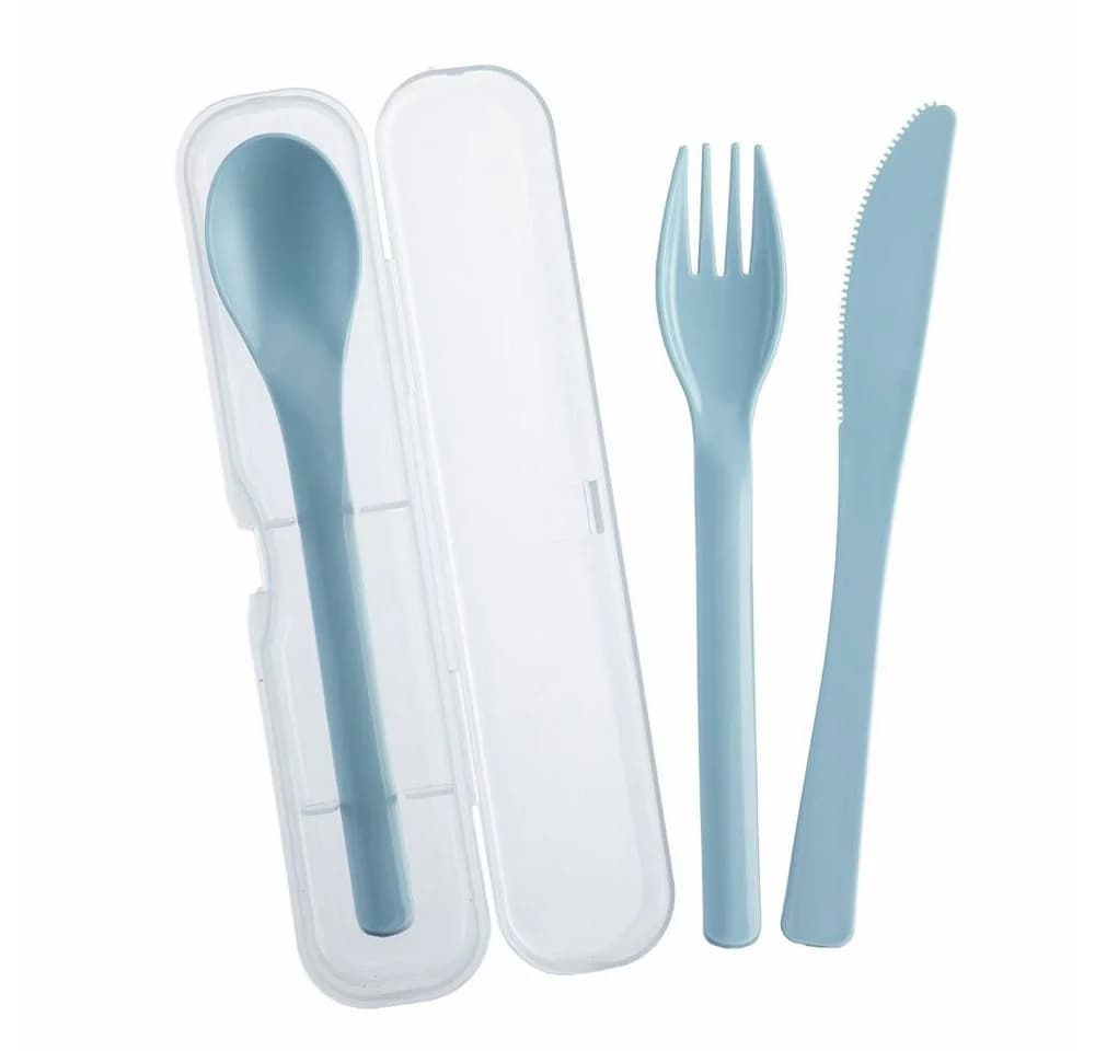 WESTMARK Campingbesteck-Set 2x3-teilig Blau Kunststoff
