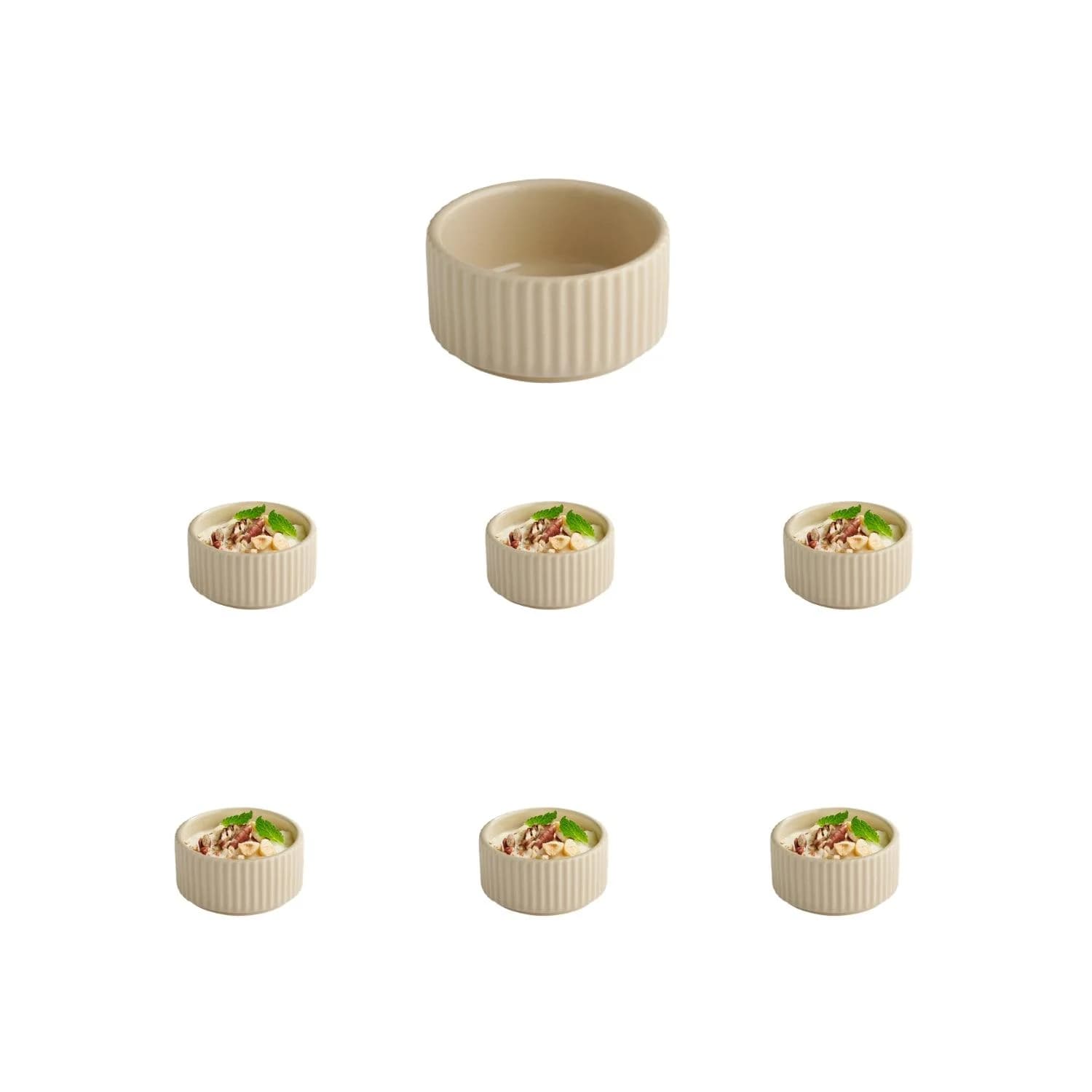 APS Schale THE GRID Sand Porzellan Stapelbar
