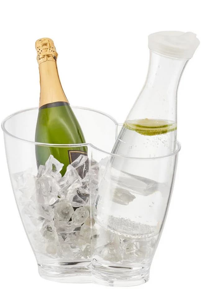 APS Wein- und Sektkühler Transparent für 2 Flaschen