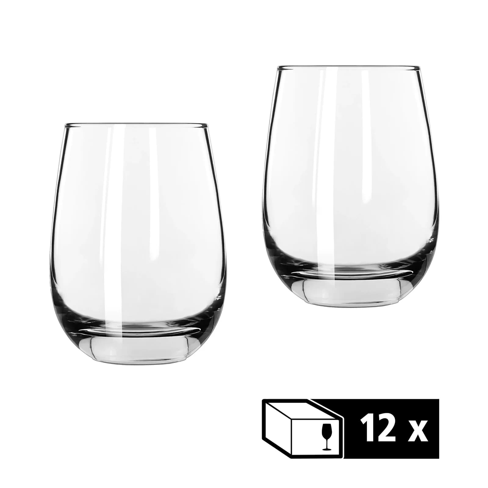 Gläserset Stemless Klar 12-teilig Modernes Glasset