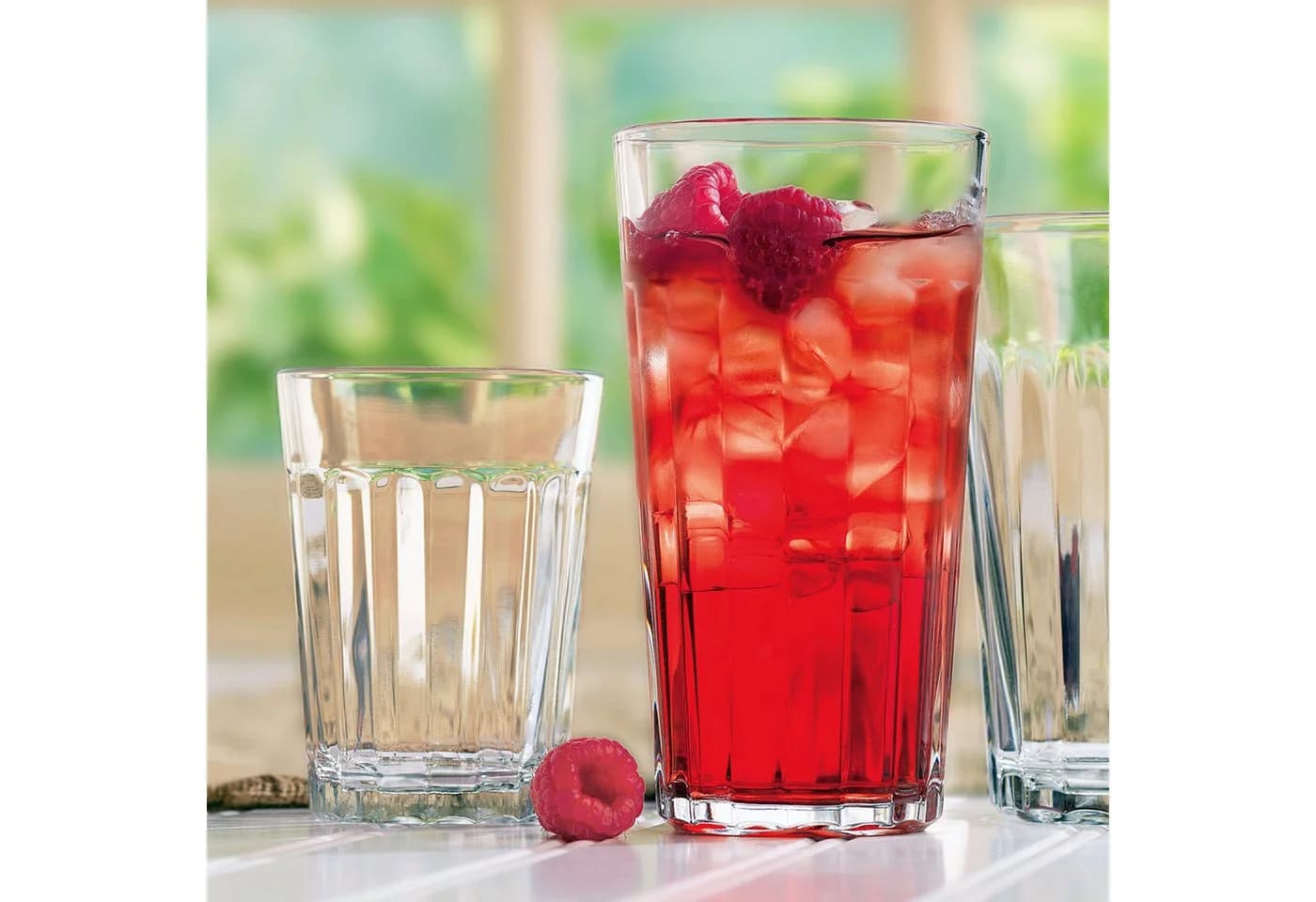 Libbey Rocks Glas Paneled Tumblers 12er Set 207 ml