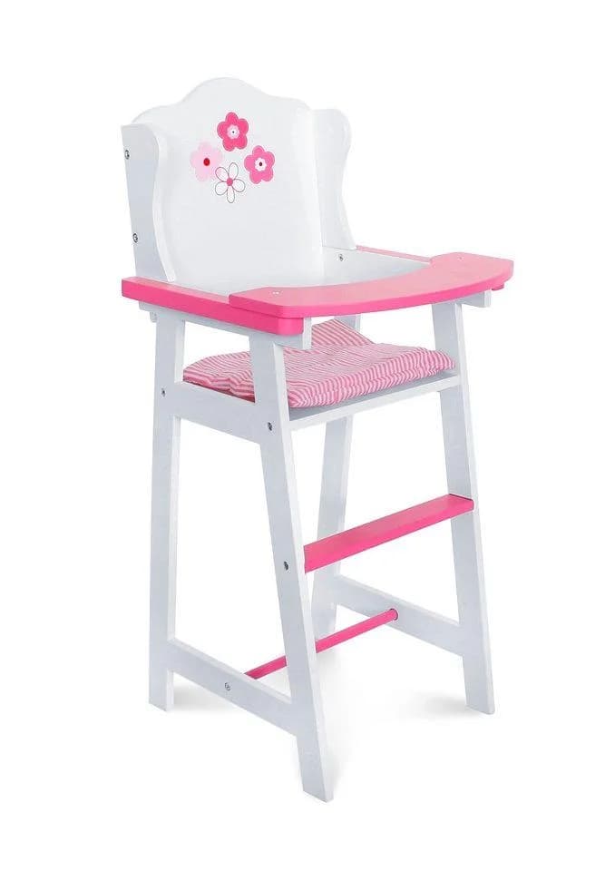 CHIC2000 Puppenhochstuhl Fiori Weiß/Rosa