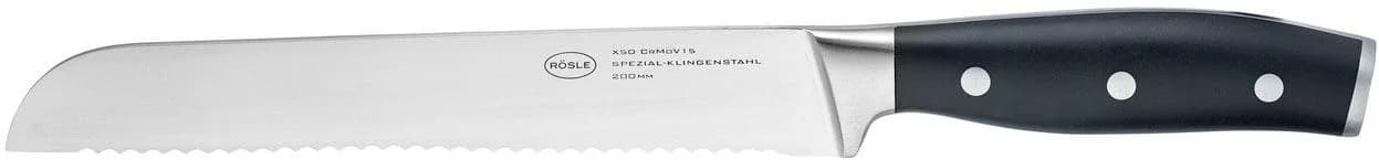 RÖSLE Tradition Brotmesser silber/schwarz 20cm Klingenlänge