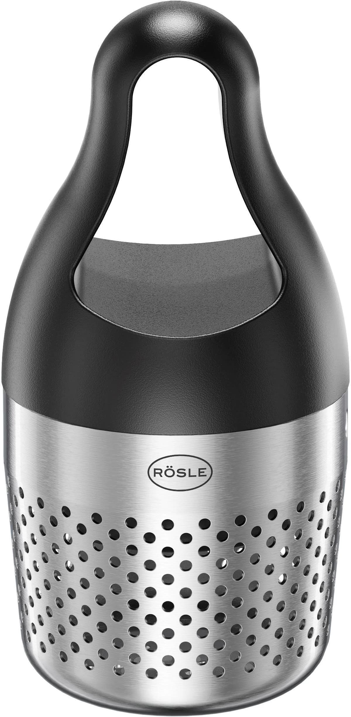 RÖSLE Teesieb Schwarz Edelstahl 18/10 Küchensieb Kräutersieb