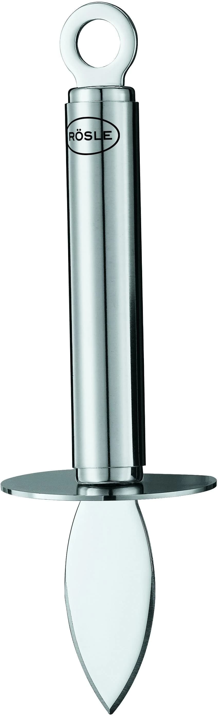 RÖSLE Austernmesser Silber Edelstahl 18/10 mit Handschutz