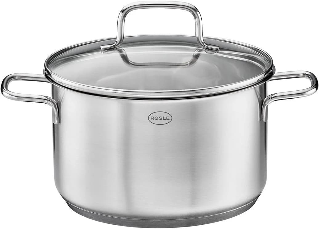 RÖSLE Basic Line Topf-Set 5-tlg. Silber Edelstahl Induktion