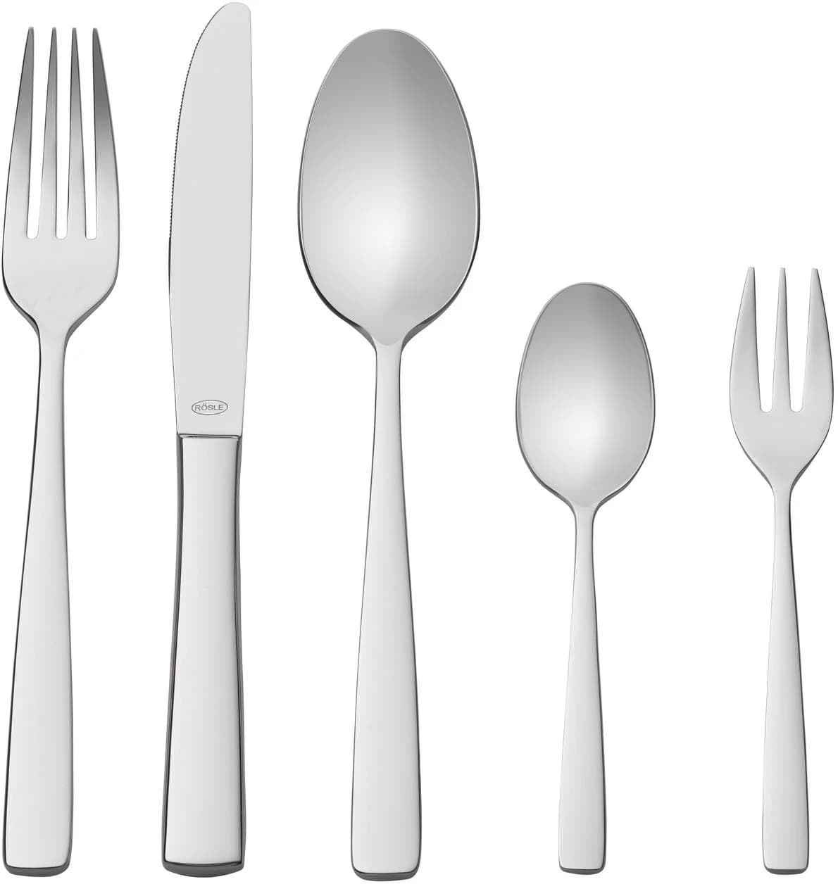 Besteck-Set RÖSLE ELEGANCE Silber Edelstahl 18/10 60-tlg.