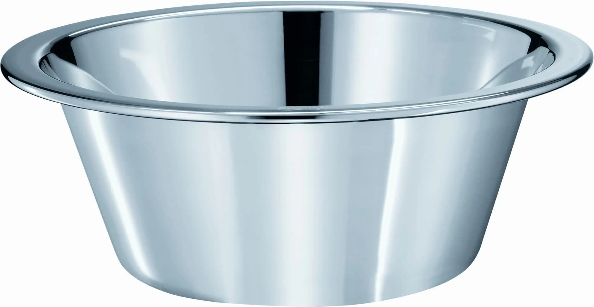 Konische Edelstahl-Schüssel in Silber, 35,5 cm