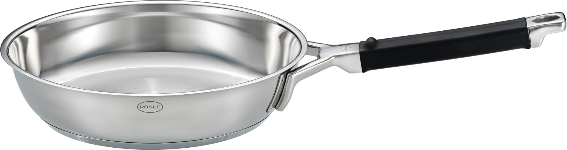 RÖSLE SILENCE PRO Bratpfanne Silber/Schwarz Edelstahl 24 cm