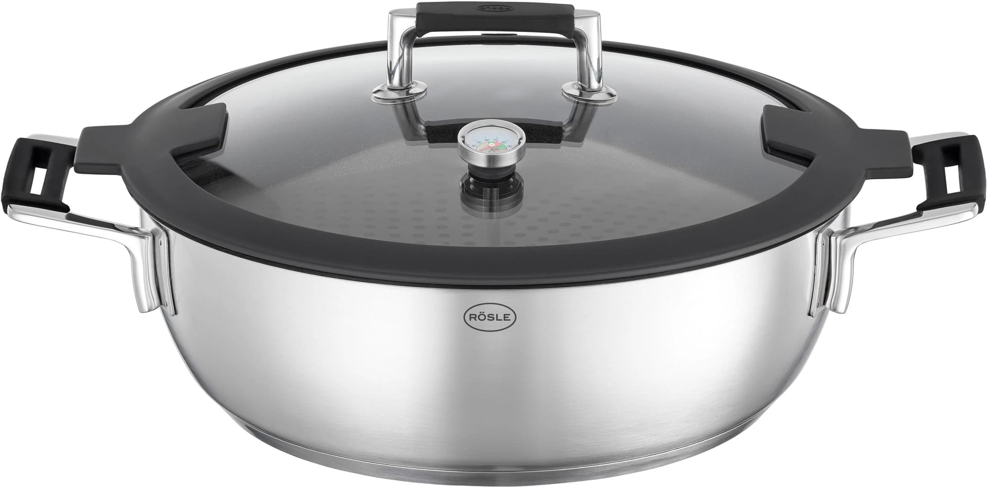 RÖSLE SILENCE PRO Dampfgarer Silber/Schwarz Induktion