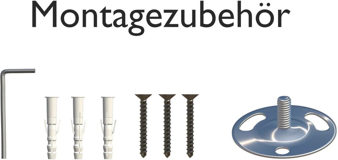 Indeko Auflageträger Grau 2cm Metall Gardinenstangenhalterung