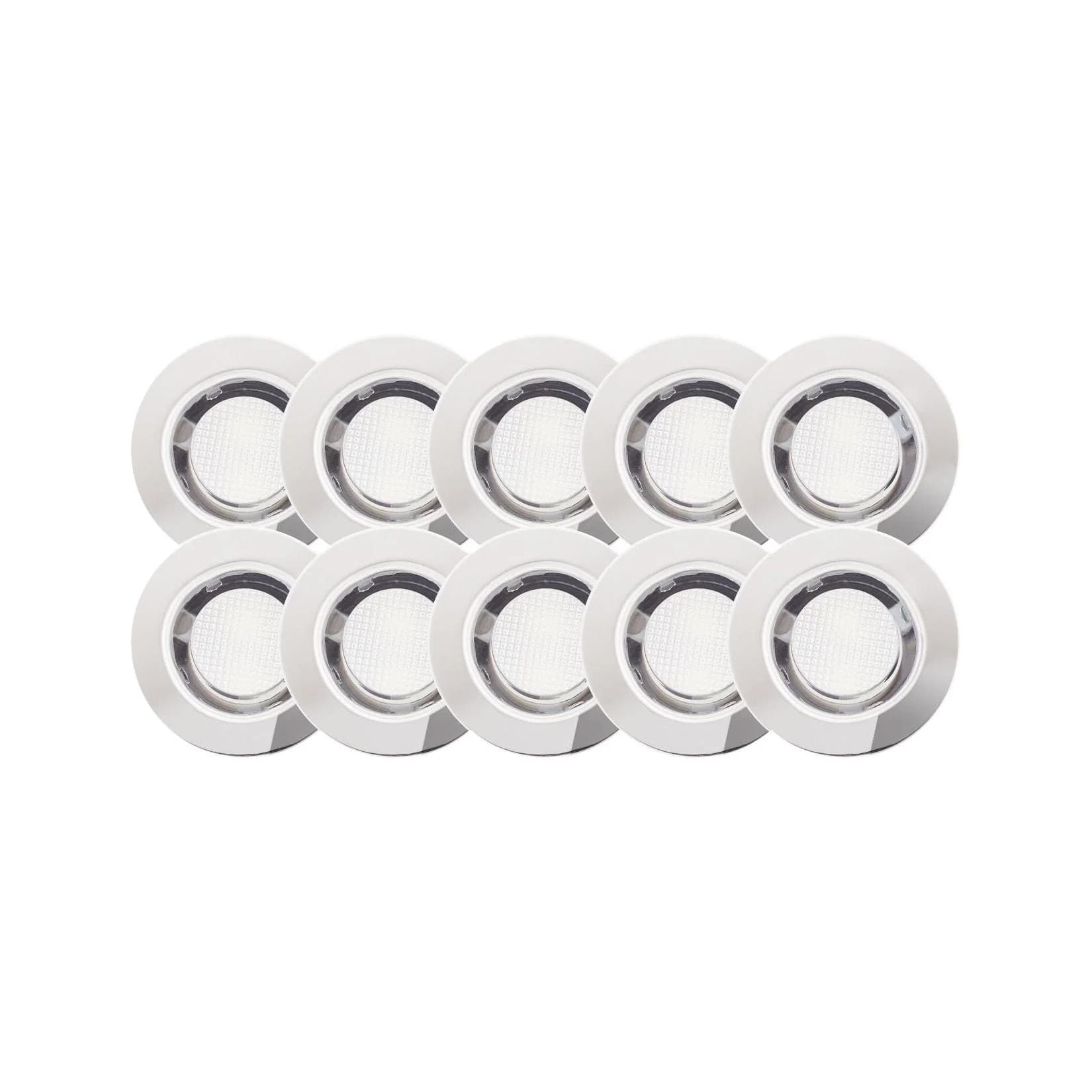 BRILLIANT Einbauleuchten-Set Cosa 10-tlg. Edelstahl/Kaltweiß IP44