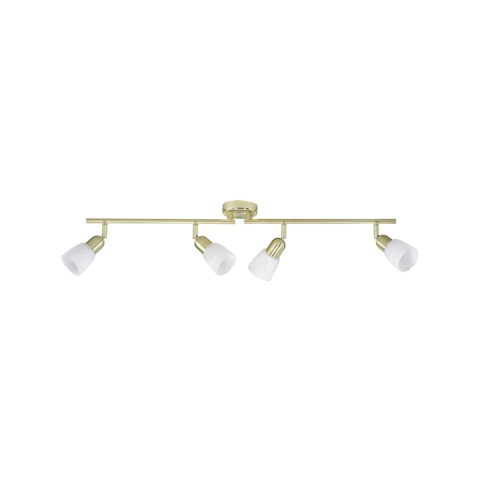BRILLIANT Lampe Sofia Spotrohr 4-flammig Messing/Weiß-Alabaster