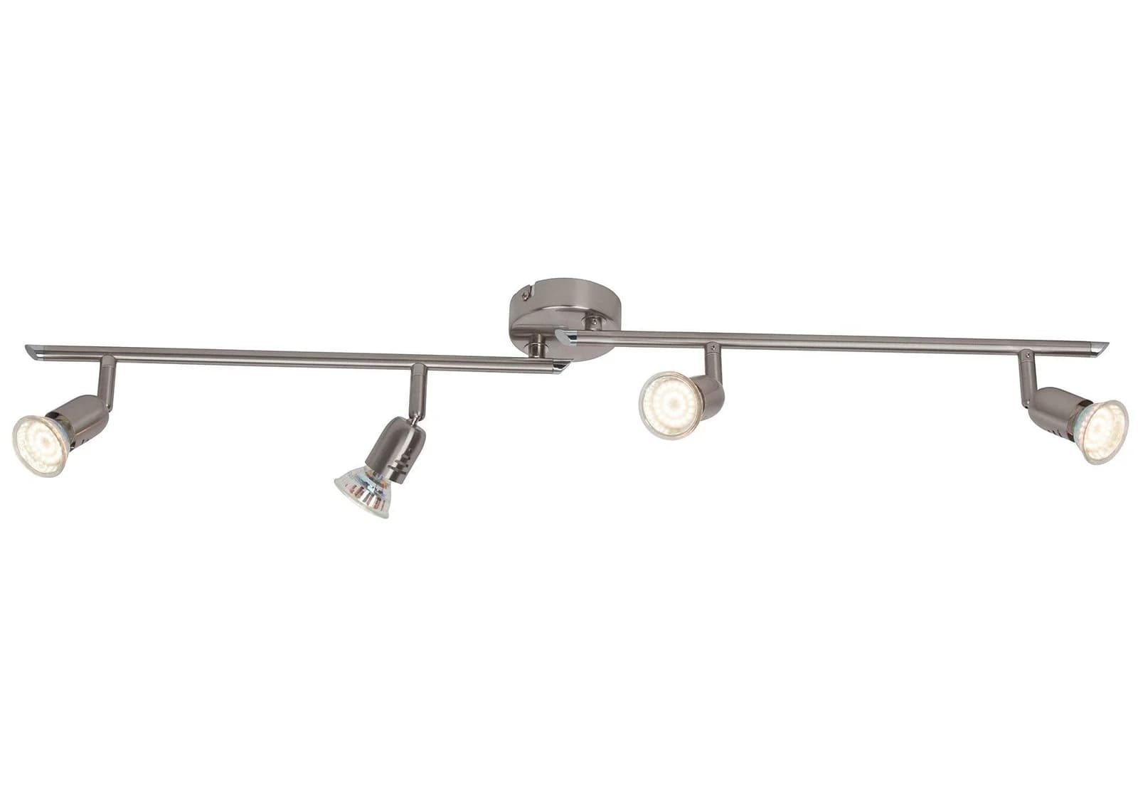 BRILLIANT LED Deckenstrahler "LOONA" 4-flammig Silber schwenkbar
