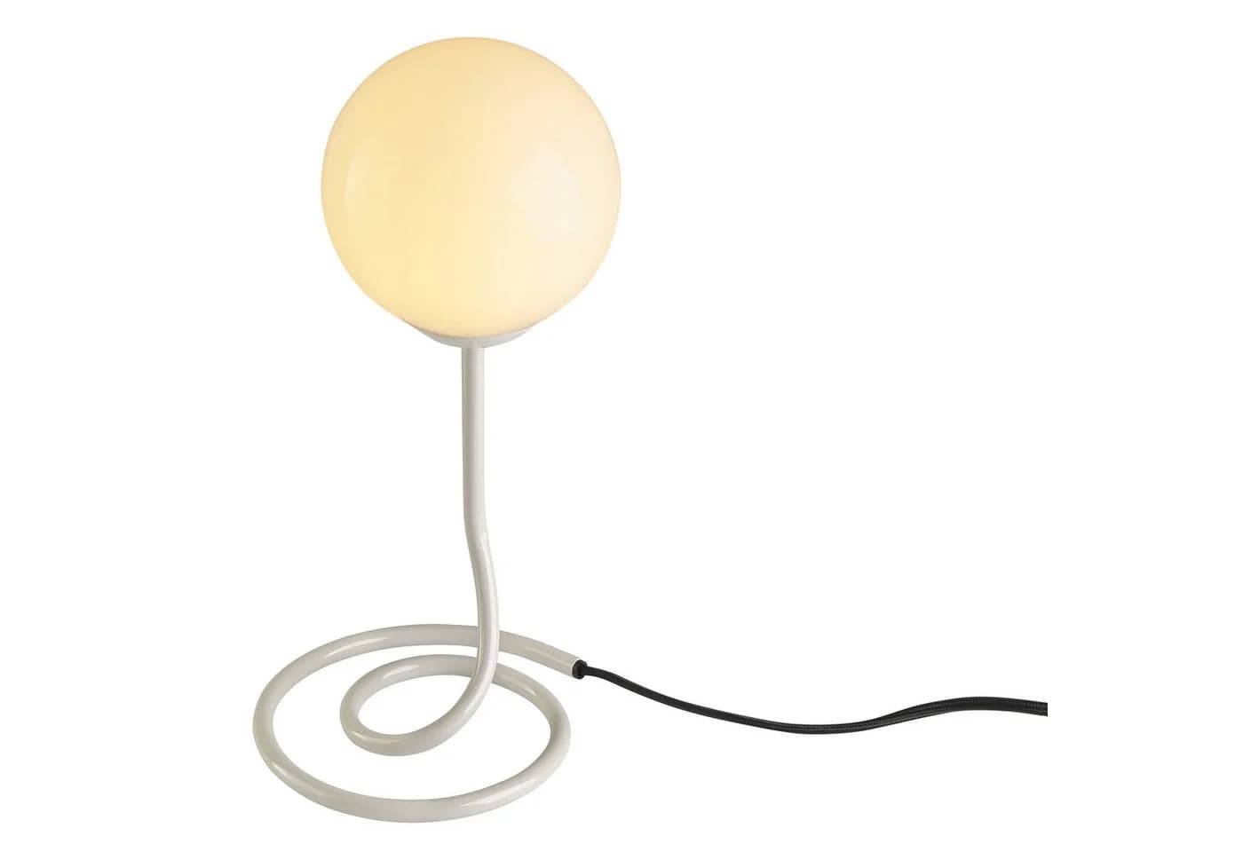 OTTO home Tischleuchte Orrell, Ø 12 cm, Metallfuß mit weißem Glasschirm