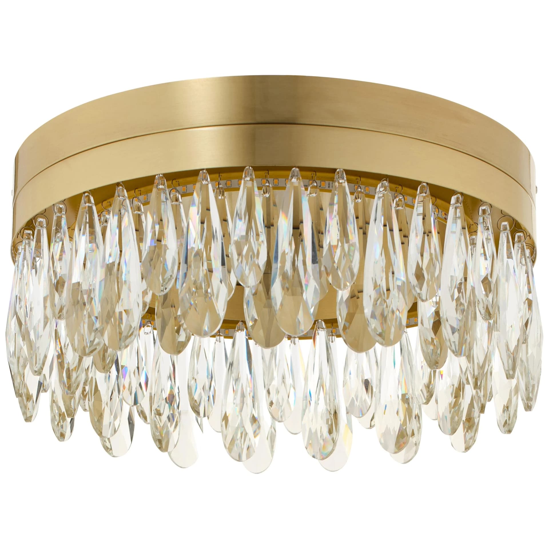 Brilliant LED-Deckenlampe Celestia 40 cm Kristall Messing