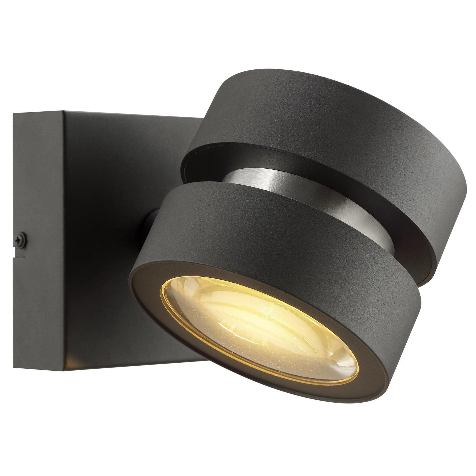 LED-Wandlampe Modern Schwarz Ø 13 cm