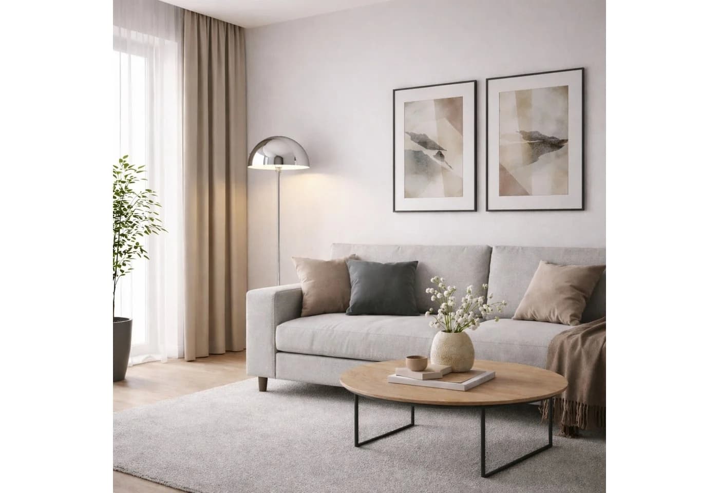 LeGer Home Stehlampe Linnea Pilzdesign Metall Chrom