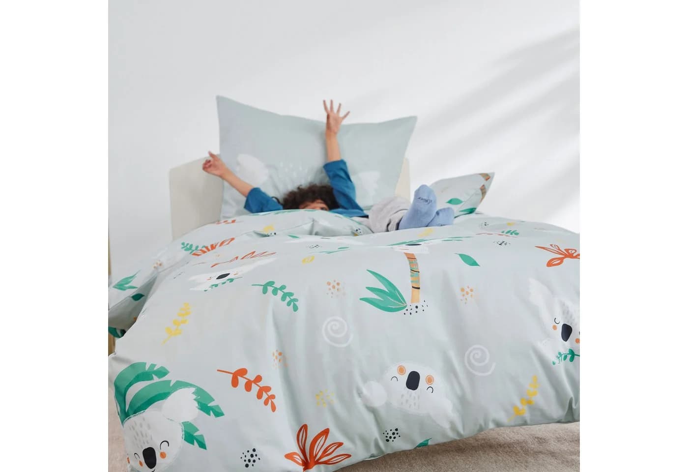 s.Oliver Kinderbettwäsche Satin Koala Bunt 135x200 cm