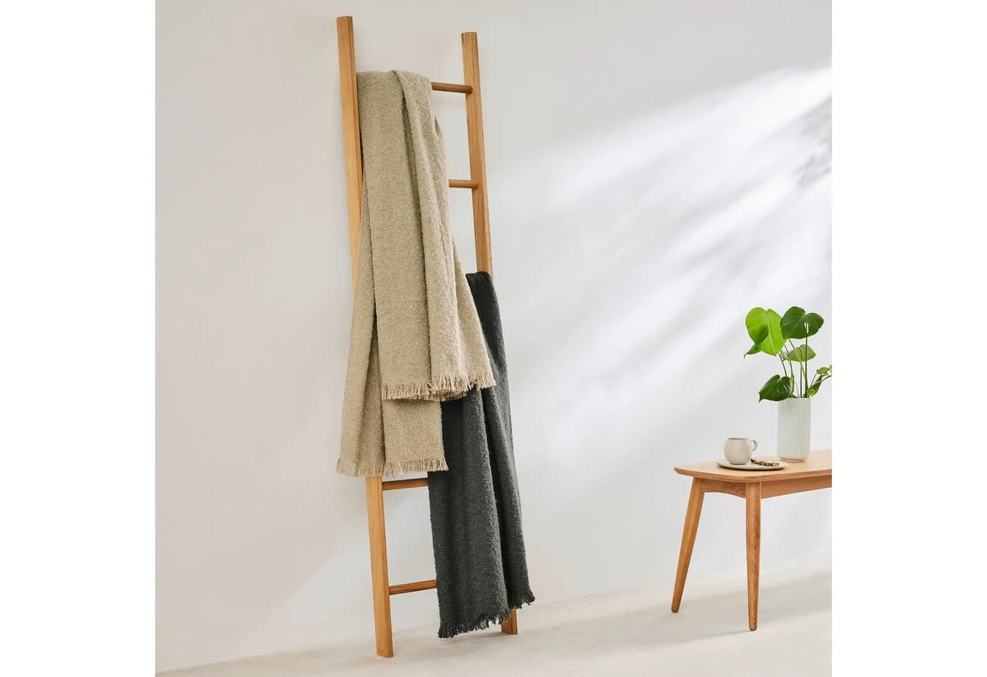 s.Oliver Bouclé-Wohndecke Beige 140x210 cm Polyester
