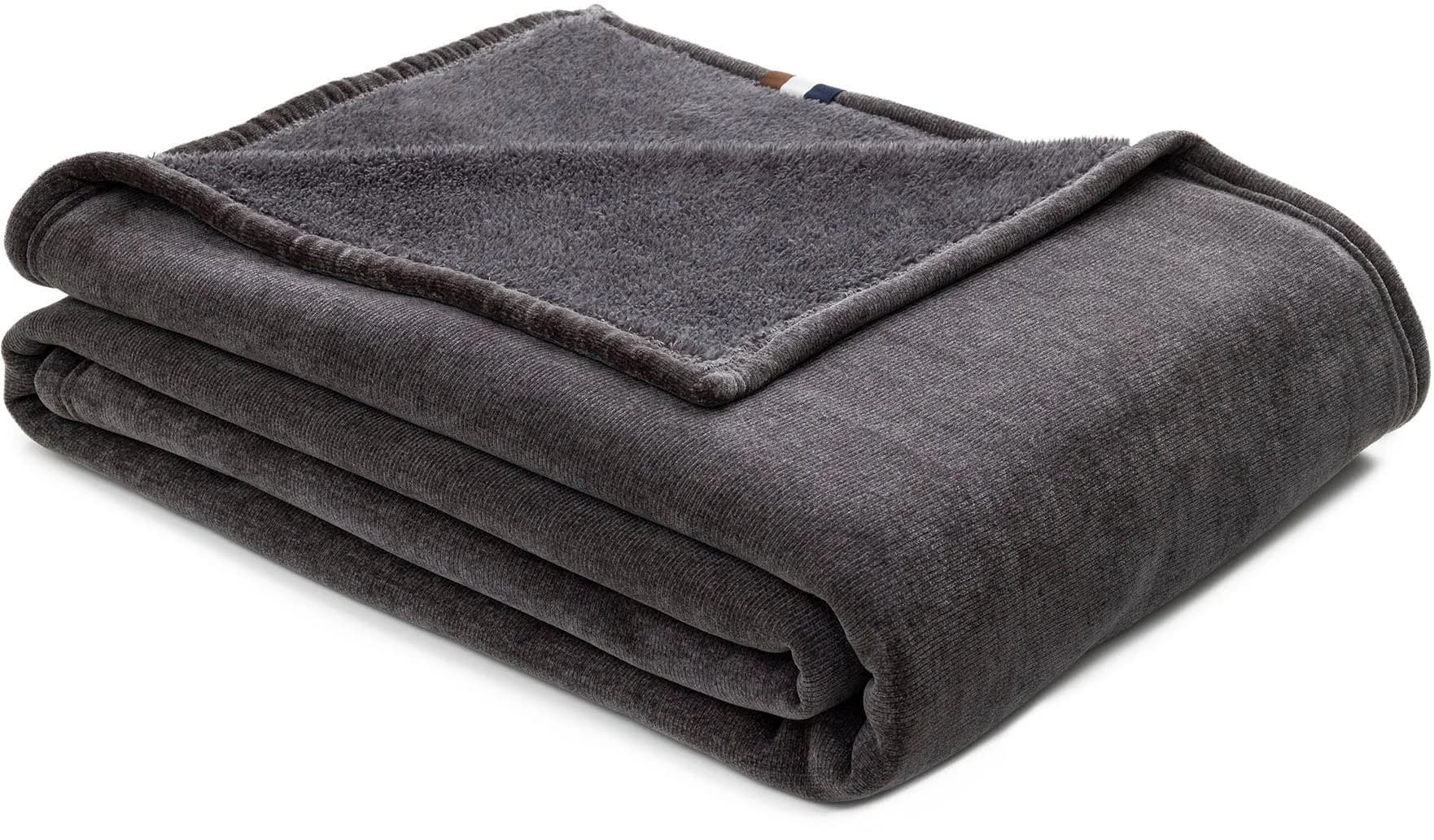 Bugatti Wohndecke Doppio Soft Anthrazit Polyester