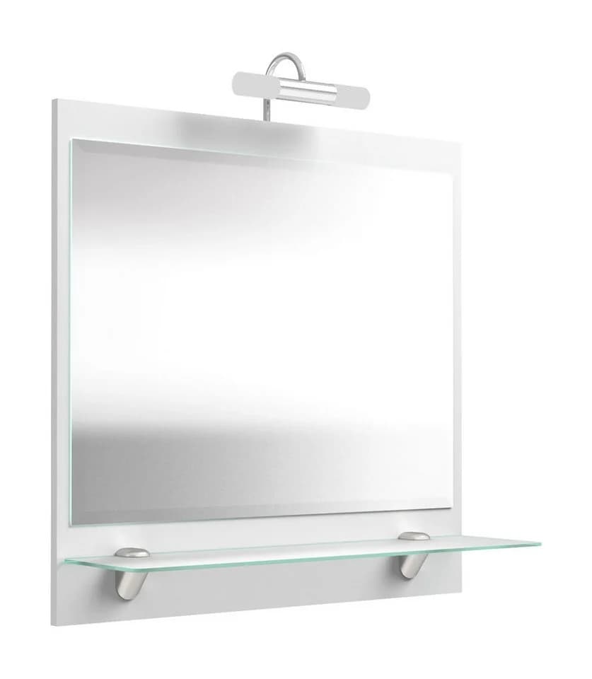 Magnolia Home Spiegelschrank Salona 70 cm Weiss hochglanz