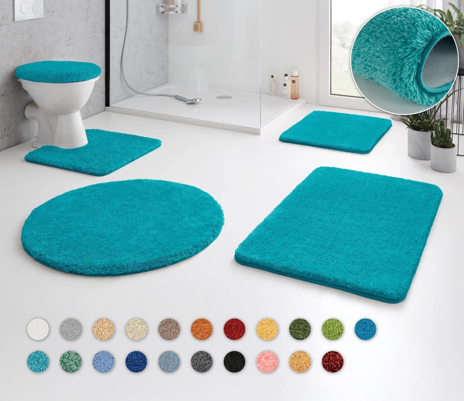 Badematte 70x120 cm Rutschfest Schnell Trocknend