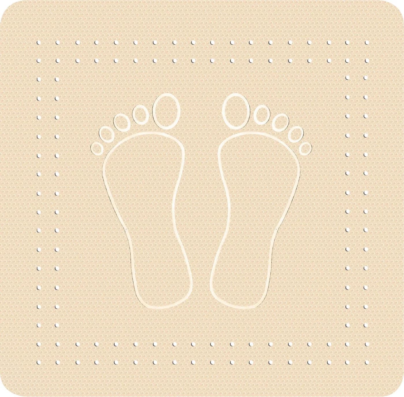 Kleine Wolke Duscheinlage Foot Uni Beige Naturkautschuk