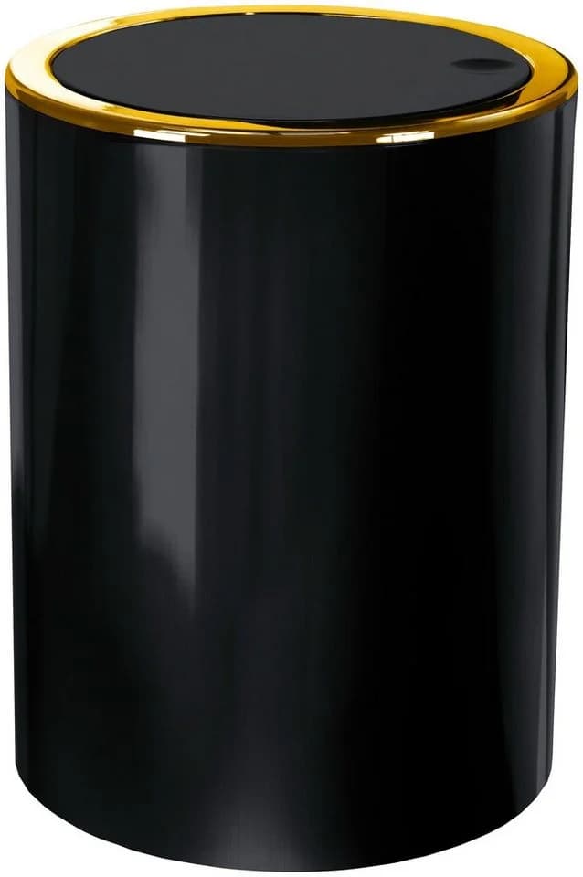 Kosmetikeimer KLEINE WOLKE "Golden Clap" Burgundrot Gold ABS