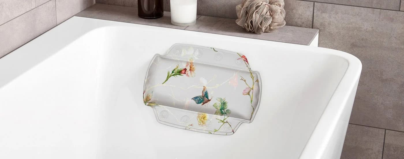 Kleine Wolke Nackenkissen Flores mit Saugnäpfen